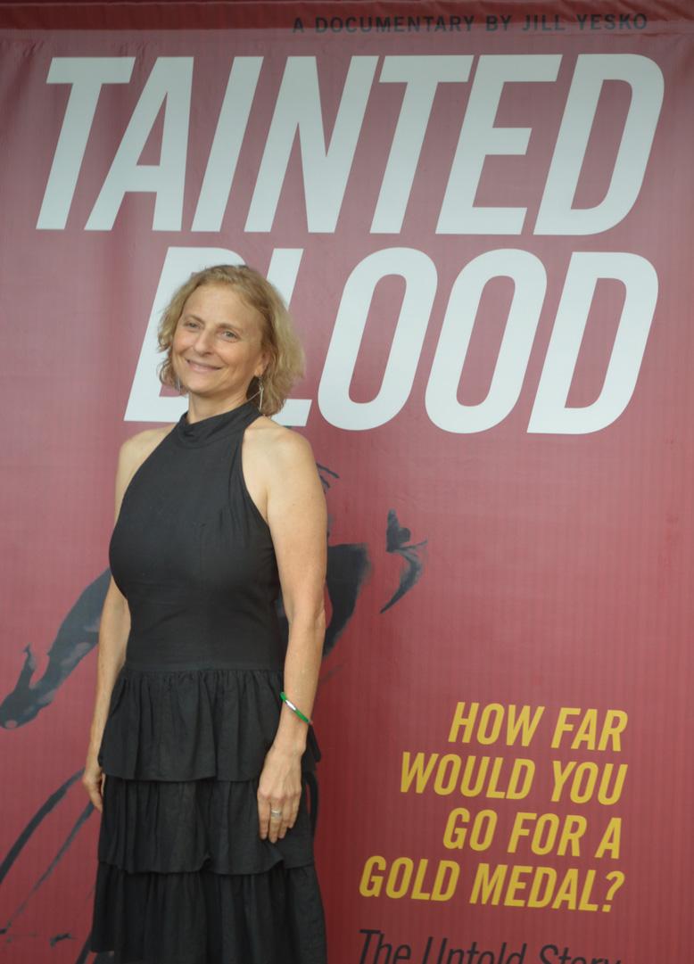 Jill Yesko '09 at the premiere for "Tainted Blood'
